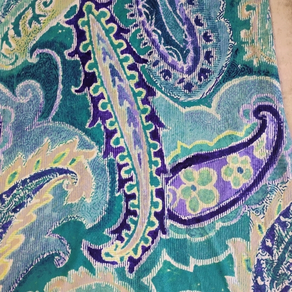 Chico's Sleeveless Halter Ocean Paisley Bib Maxi Dress Womens 3 XL Coastal Boho - Picture 9 of 14